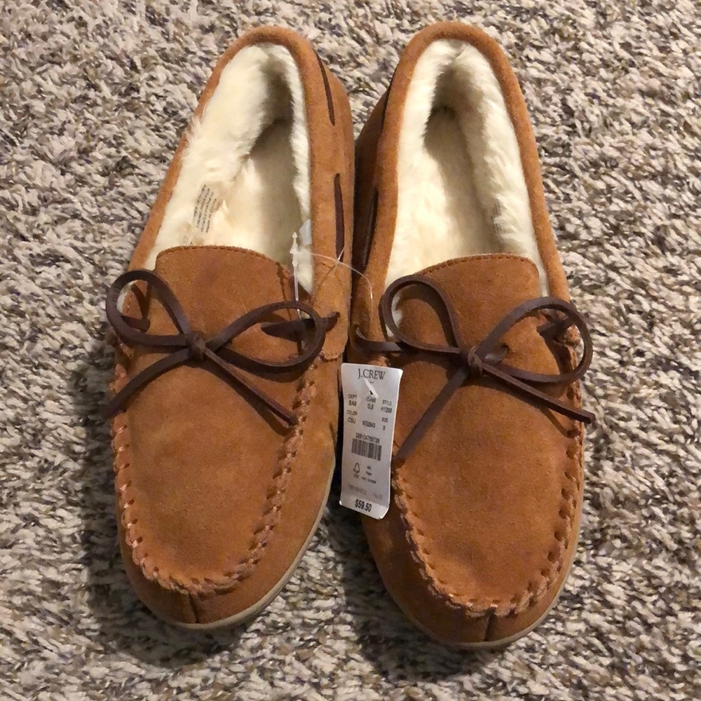 J Crew size 9 men’s slippers. Brand new. Never worn.